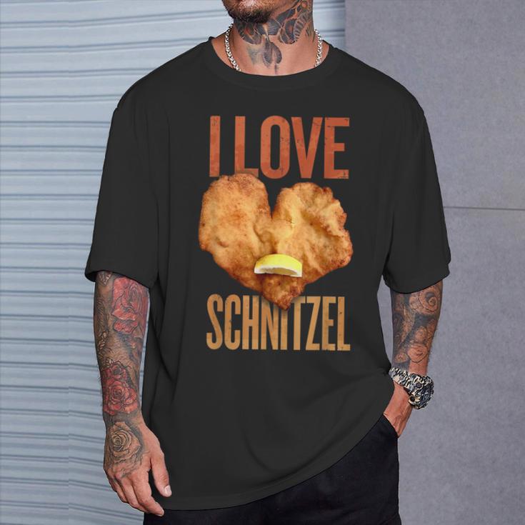 'Ich Liebe Schnitzel Für Wiener Schnitzelfresser' T-Shirt Geschenke für Ihn