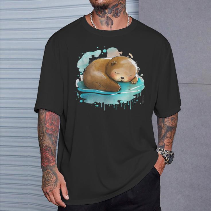 Ich Mag Halt Otter Seeotter Kinder Damen Herren T-Shirt Geschenke für Ihn