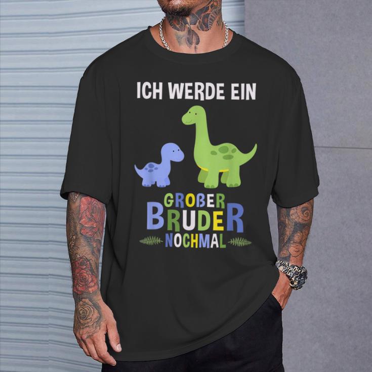 Ich Werde Ein Große Bruder Nochmal Dinosaur T-Shirt Geschenke für Ihn