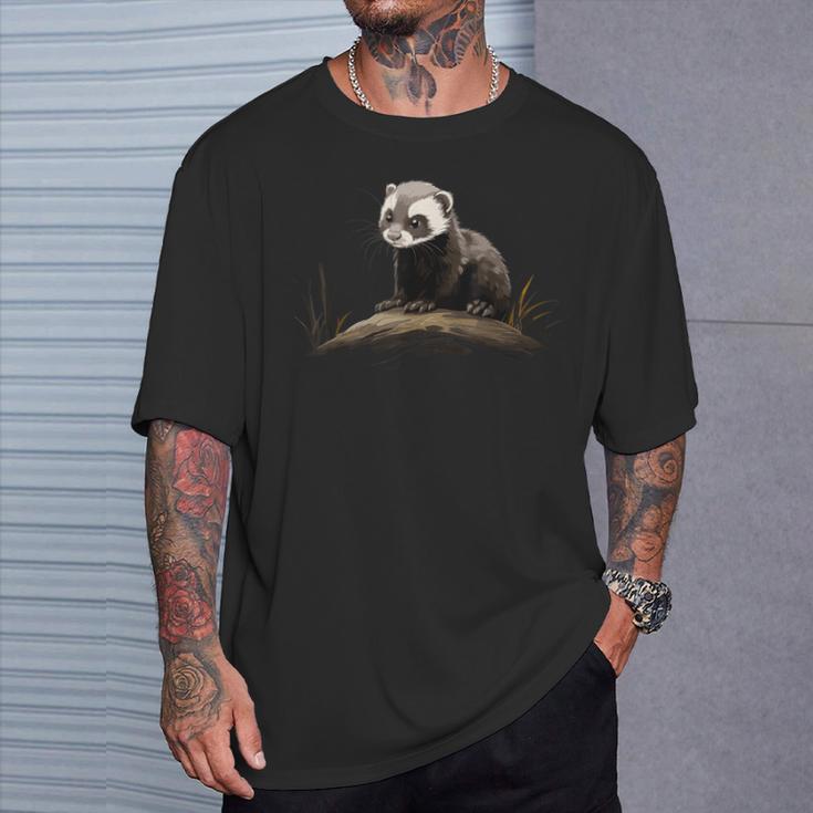 Iltise Waldiltis Puppy Ratz Forest Fiss Iltis T-Shirt Geschenke für Ihn