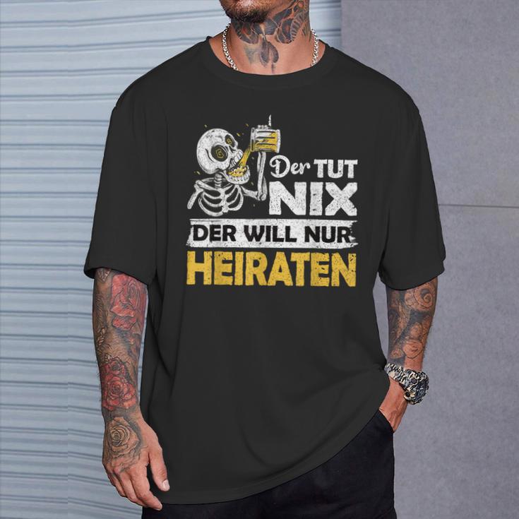 Jga Stag Party Groom Der Tut Nix Marriage T-Shirt Geschenke für Ihn