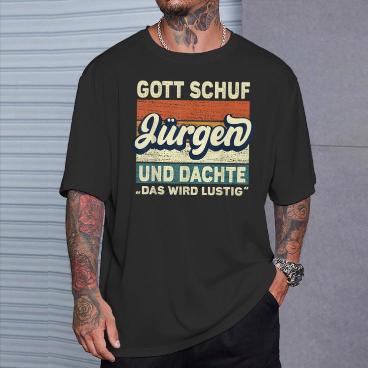 Jürgen Name Saying Gott Schuf Jürgen S T-Shirt Geschenke für Ihn