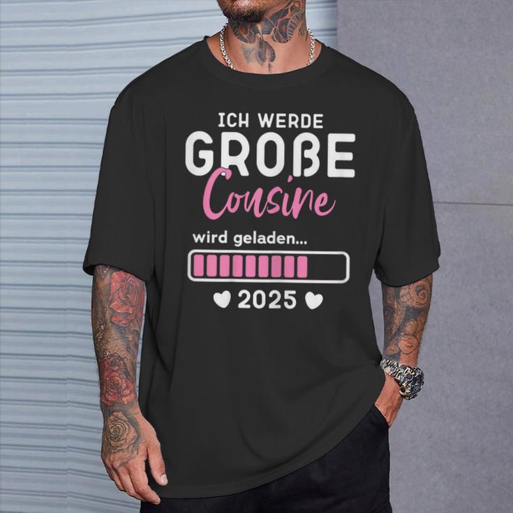 Kinder Ich Werde Große Cousin 2025 Große Cousin Geladen 2025 T-Shirt Geschenke für Ihn