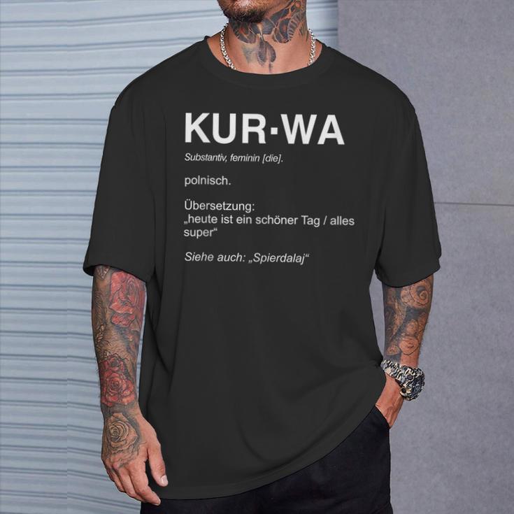 Kurwa Definition Poland T-Shirt Geschenke für Ihn