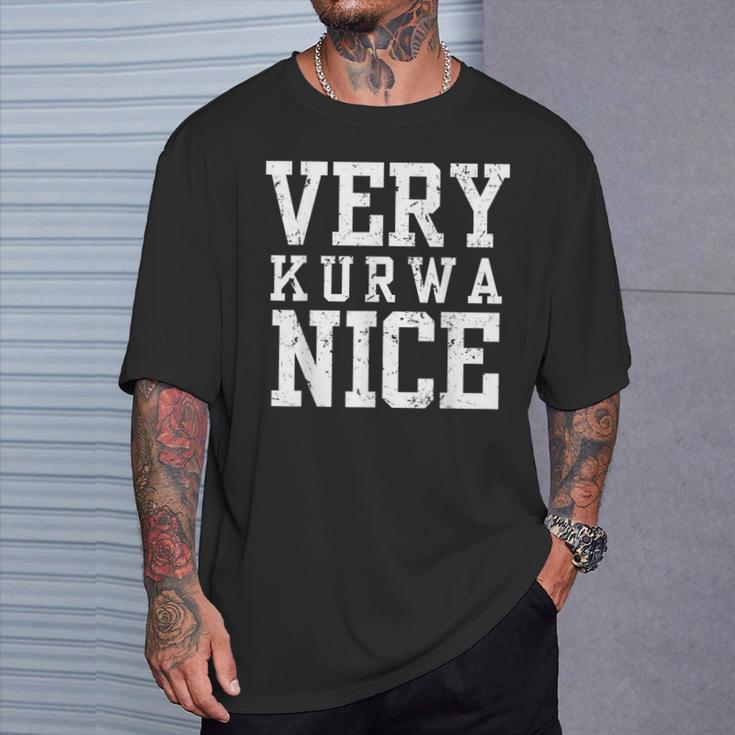 Very Kurwa Nice Poland Polska Polskieery Nice T-Shirt Geschenke für Ihn