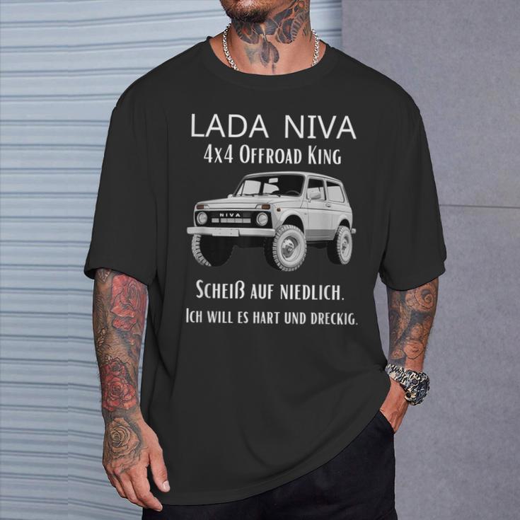 Lada Niva 4X4 Offroad King T-Shirt Geschenke für Ihn