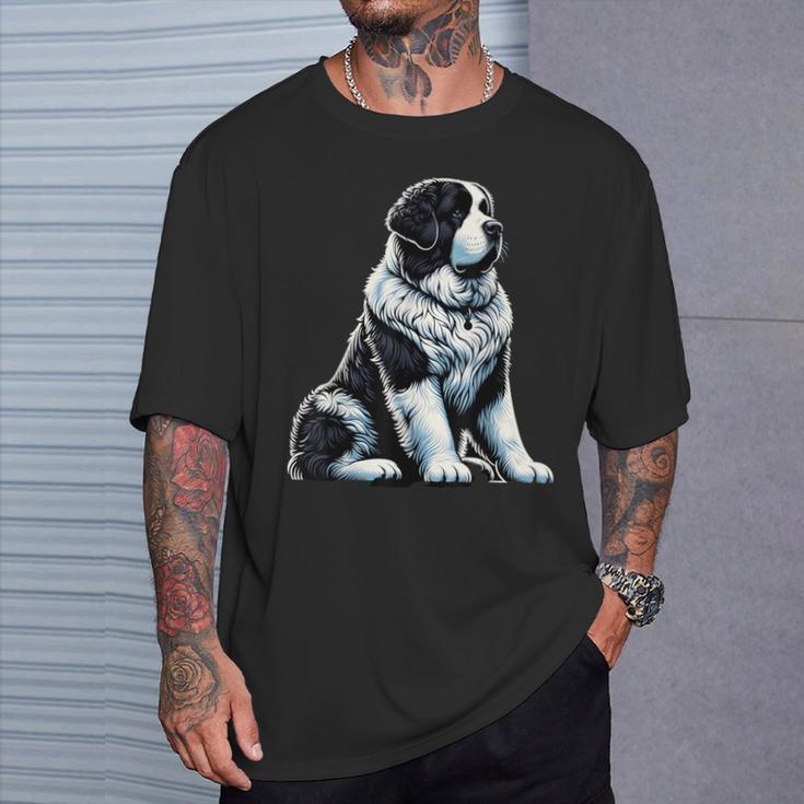 Landseer Dog T-Shirt Geschenke für Ihn