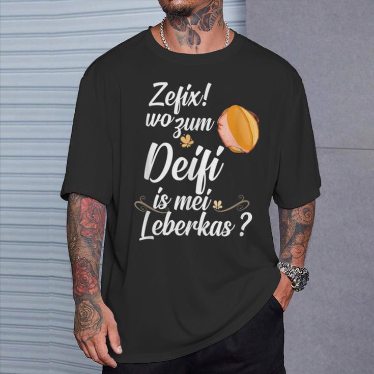 Leberkäse Leberkas Leberkässemmel Fleischkäse Bayern T-Shirt Geschenke für Ihn