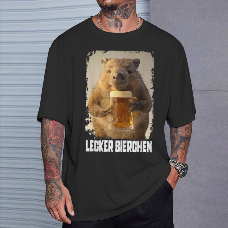 Lecker Bierchen Wombat T-Shirt Geschenke für Ihn