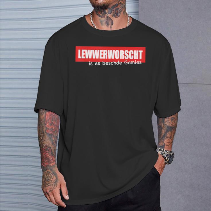 Lewwerworsche Is Es Beschde Gemies Palatine Humour S T-Shirt Geschenke für Ihn