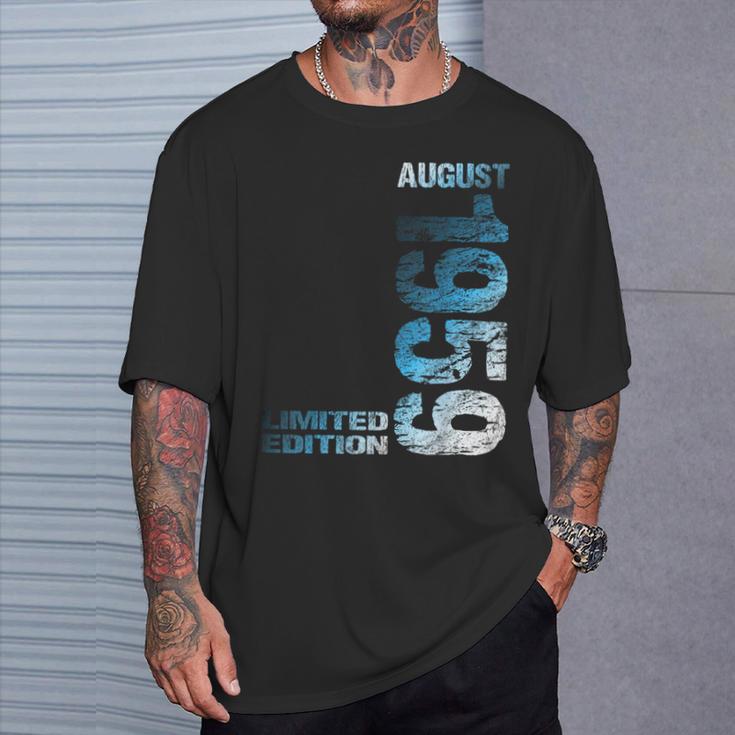 Limited Edition August 1959 Mann Frau 65 Geburtstag T-Shirt Geschenke für Ihn