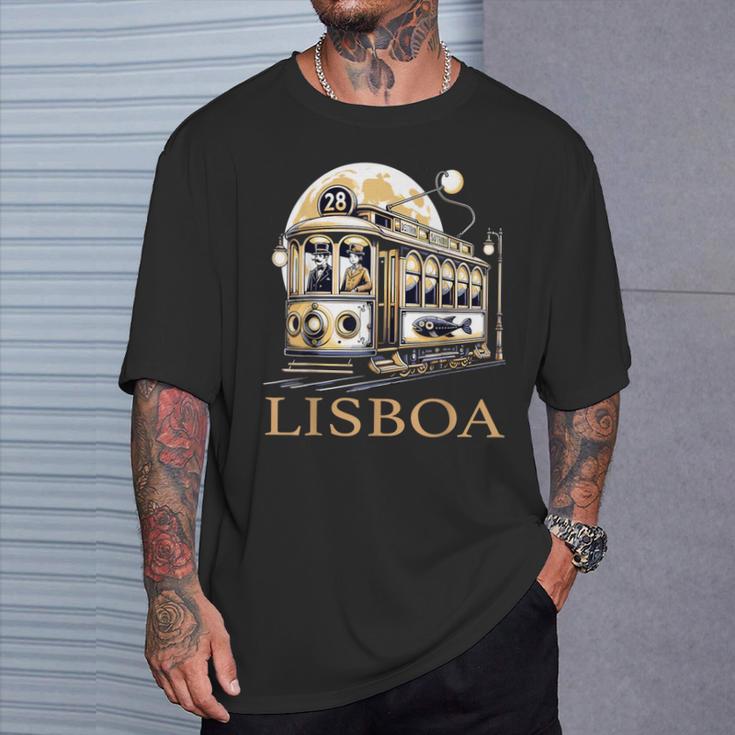 Lisbonintage Portugal T-Shirt Geschenke für Ihn