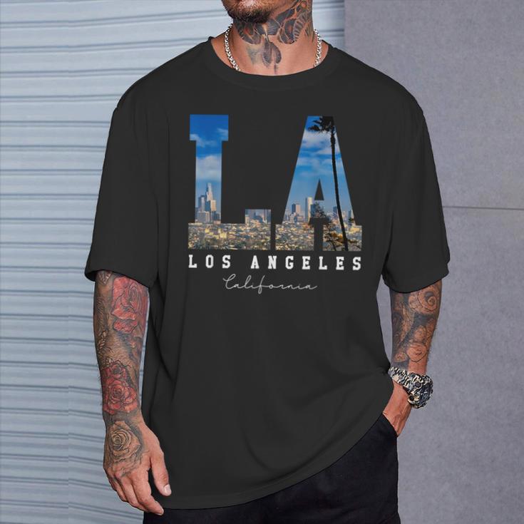 Los-Angeles California La Skyline Pride T-Shirt Geschenke für Ihn