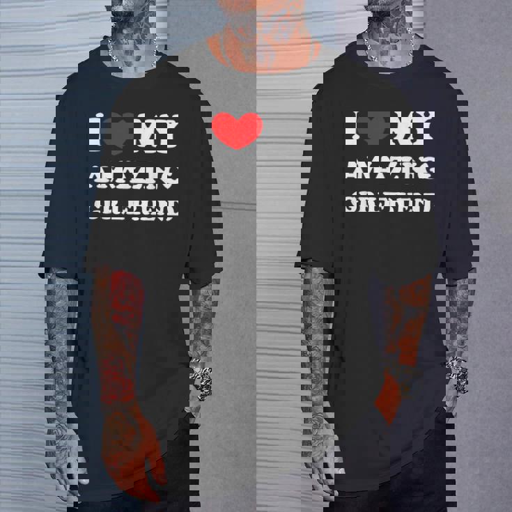 I Love My Amazing Girlfriend I Heart My Amazing Girlfriend T-Shirt Gifts for Him