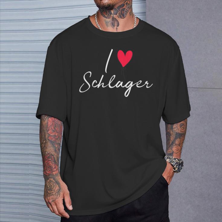 I Love Schlager T-Shirt Geschenke für Ihn