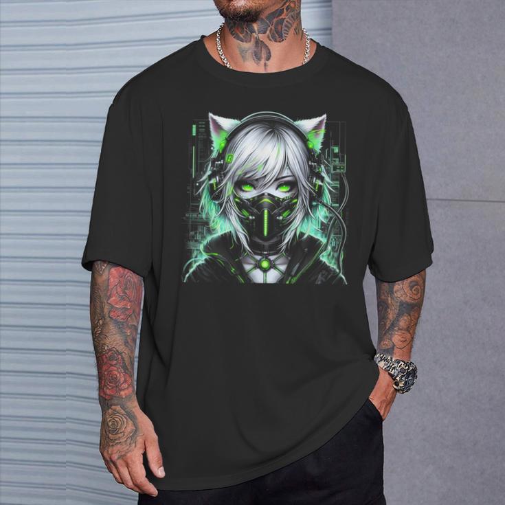 Manga Anime Ästhetische Cyberpunk Techwear Harajuku T-Shirt Geschenke für Ihn