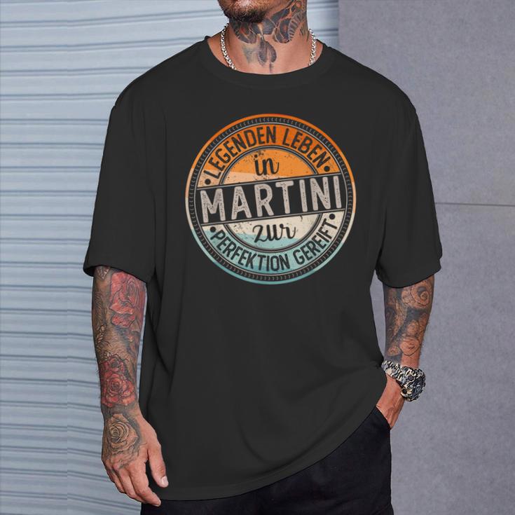 Martini Retro Colours Legends Life In Martini T-Shirt Geschenke für Ihn