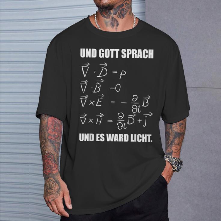 Maxwell Gott Sprach Und Es Ward Licht God Speech And T-Shirt Geschenke für Ihn