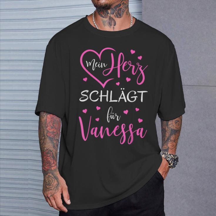 Mein Herz Schlägt Füranessa I Love I Loveanessa T-Shirt Geschenke für Ihn