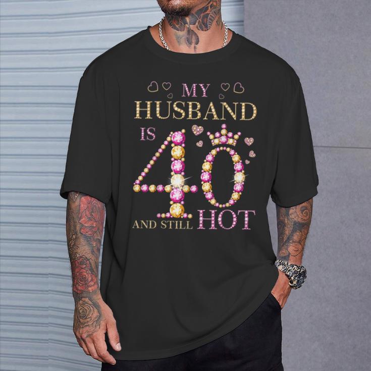 Mein Mann Ist 40 Und Immer Noch Heiß Mein Mann 40Th Birthday Cute T-Shirt Geschenke für Ihn