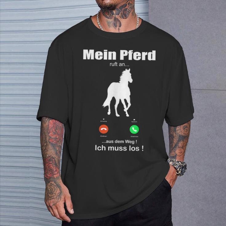 Mein Pferd Ruft An Pferde T-Shirt Geschenke für Ihn