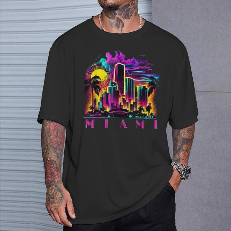 Miami Floridaibrant Colourful Miami Souvenir T-Shirt Geschenke für Ihn