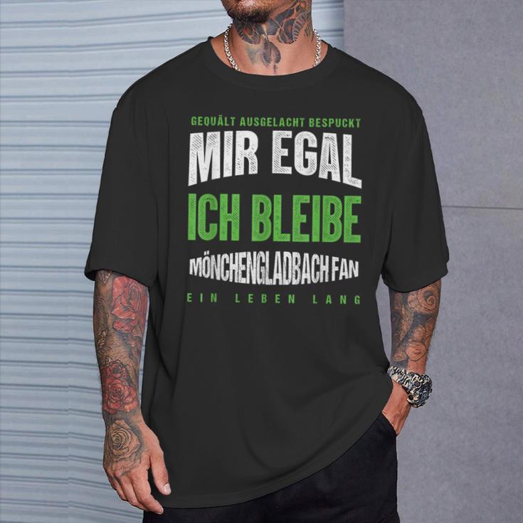 Mir Egal Ich Bleibe Mönchengladbach Fan Football Fan T-Shirt Geschenke für Ihn