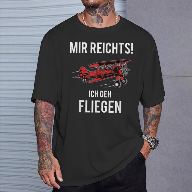 Mir Reichts Ich Geh Fliegen Flugzeug Piloten T-Shirt Geschenke für Ihn