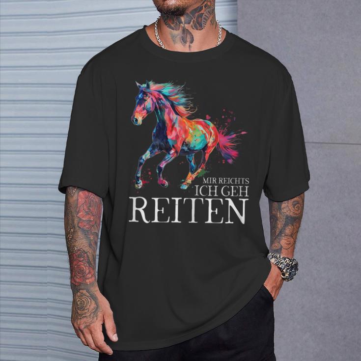 Mir Reichts Ich Geh Reiten Pferd Pferdemädchen Reiterin T-Shirt Geschenke für Ihn