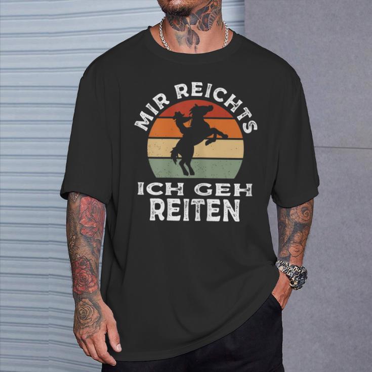 Mir Reichts Ich Geh Reiten Retrointage Rider S T-Shirt Geschenke für Ihn