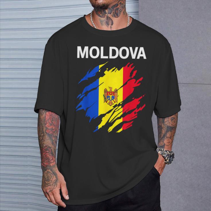 Moldova Flag T-Shirt Geschenke für Ihn