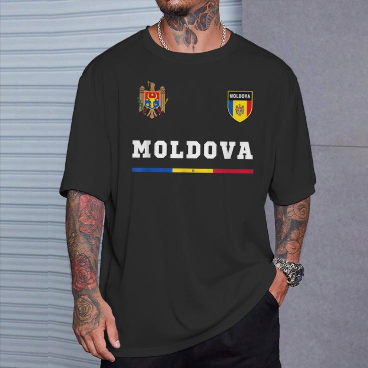 Moldova Sports Football Flag Football T-Shirt Geschenke für Ihn