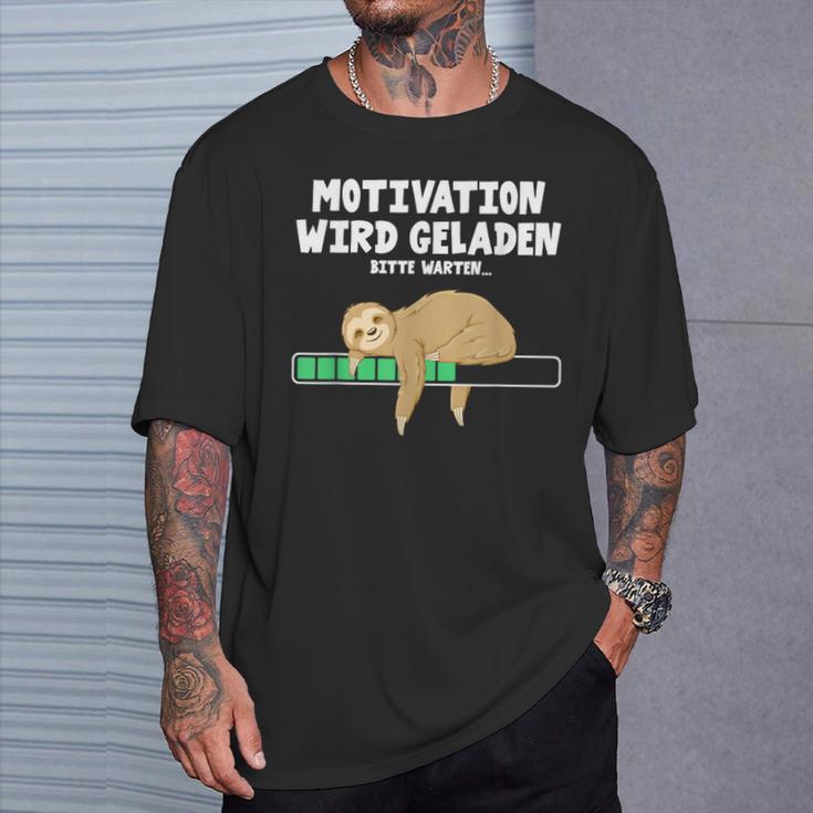 Motivation Wird Geladen Bitte Warten T-Shirt Geschenke für Ihn