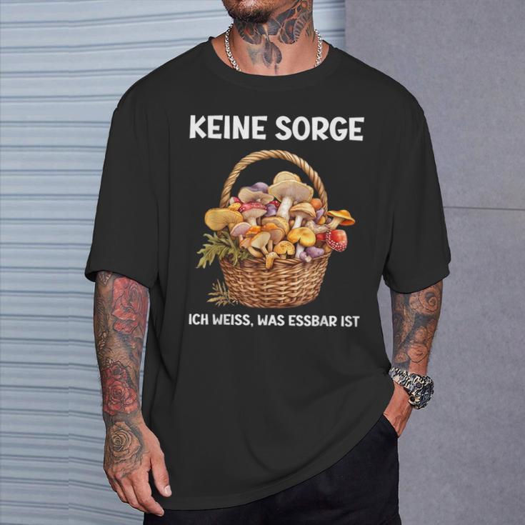 Mykologie Für Pilzsammler Ich Weiß Was Essbar Ist T-Shirt Geschenke für Ihn