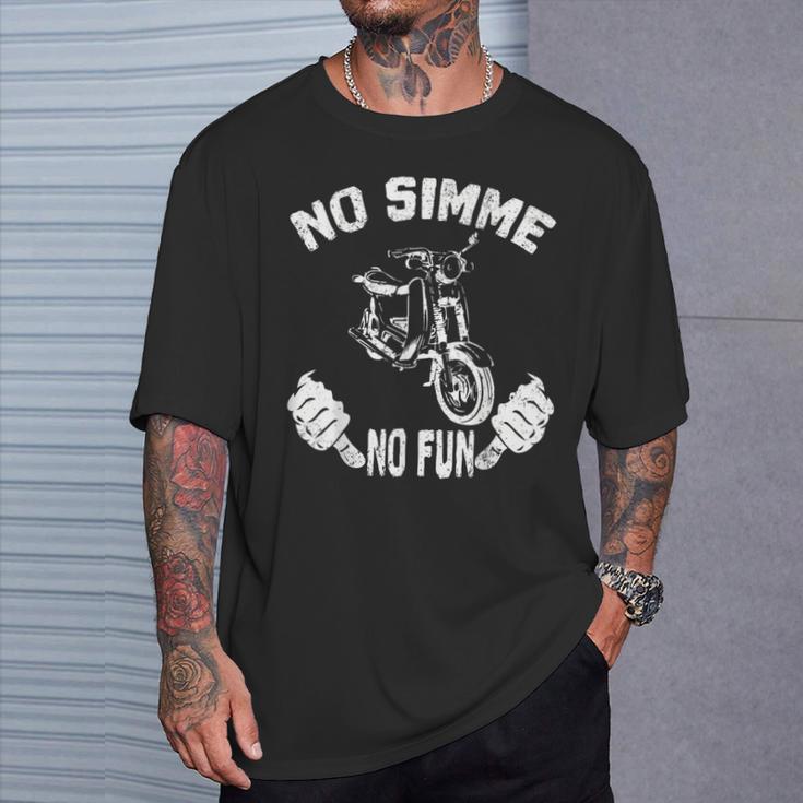 No Simme No Fun Simson Sr50 T-Shirt Geschenke für Ihn