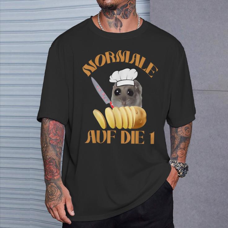 Normale Potatolen Auf Die 1 Sad Hamster Chef T-Shirt Geschenke für Ihn