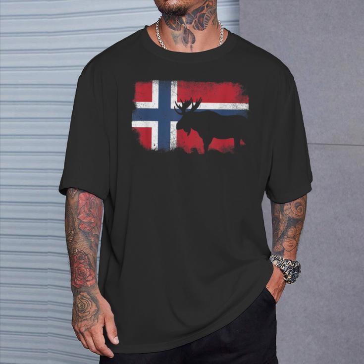 Norwegian Flag Noreg Norge Scandinavia Norway T-Shirt Geschenke für Ihn