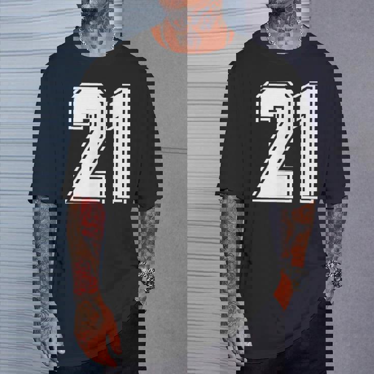 Numero 21 – Maglia Minimalista Per Compleanno Squadra Sportiva Numerata Maglietta Regalos para él