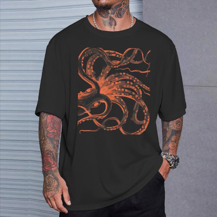 Octopus Tentacle Kraken Cthulhu Steampunk Ocean Sea Legend T-Shirt Geschenke für Ihn