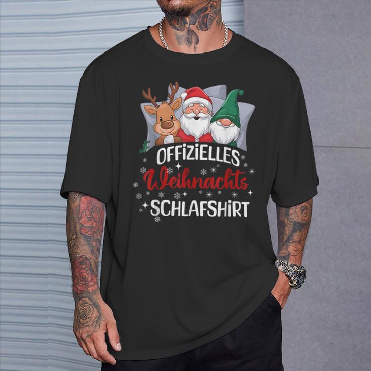 Offizielles Weihnachts Schlaf Lustig Familie Pyjama T-Shirt Geschenke für Ihn