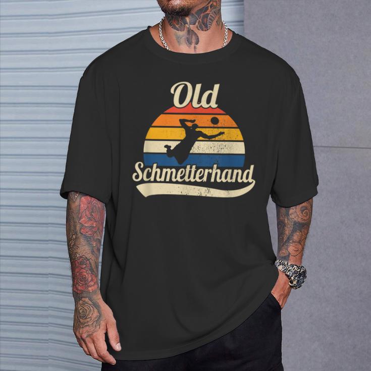 Old Butterhand Retro Beacholleleyball S T-Shirt Geschenke für Ihn