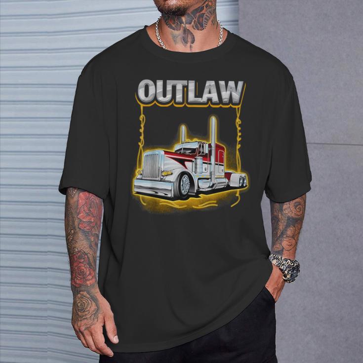 Outlaw Peterbilt Truck S T-Shirt Geschenke für Ihn