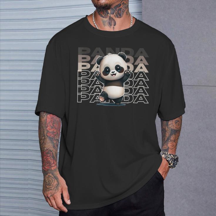 Panda Motif Ultra Realistic Panda T-Shirt Geschenke für Ihn