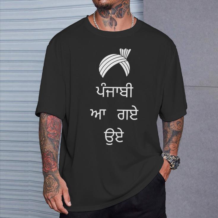 Panjabi Aa Gaye Oye On Panjabi Gurmukhi Dosanjh Diljit T-Shirt Geschenke für Ihn