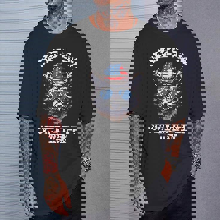 Patriotic Rizz Em With The Tism Raccoon Meme 4Th Of July T-Shirt Gifts for Him