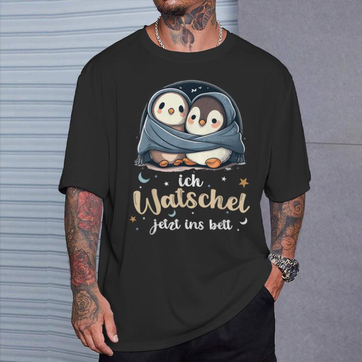 Penguin Official Sleep Ich Watschel Jetzt Ins Bett T-Shirt Geschenke für Ihn