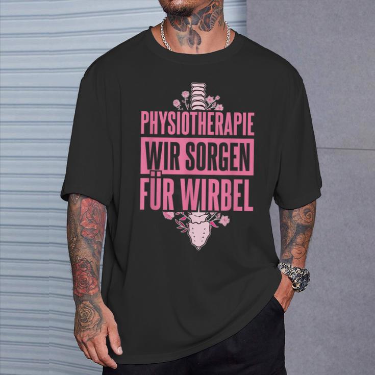 Physiotherapie Wir Sorgen Für Wirbel Physioherapeutin T-Shirt Geschenke für Ihn