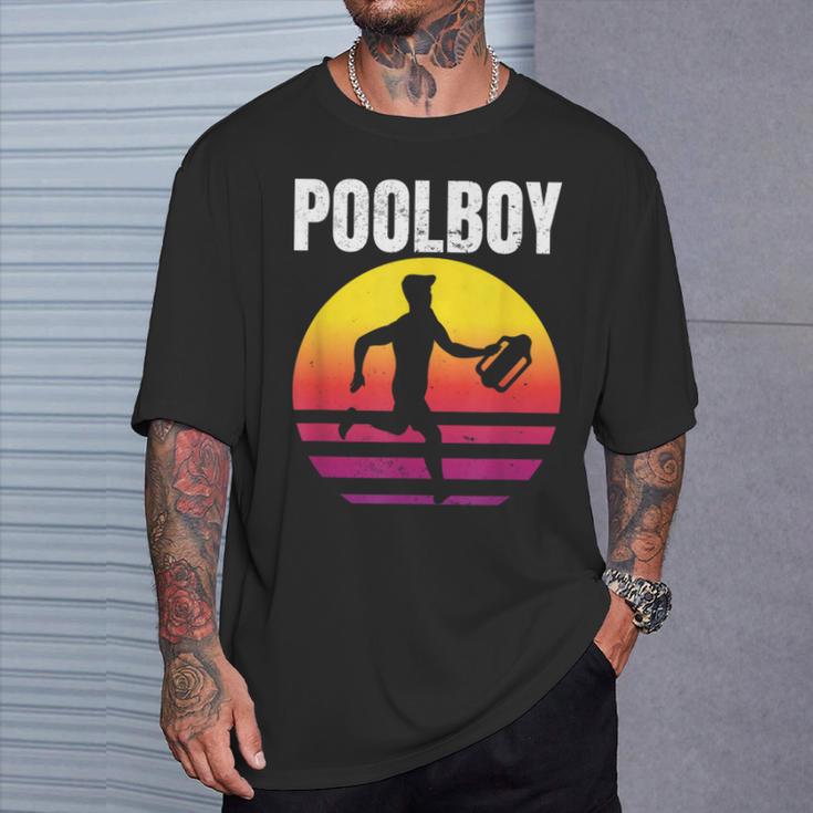 Poolboy Bademeister Lifeguard Swimming Pool Indoor Pool T-Shirt Geschenke für Ihn