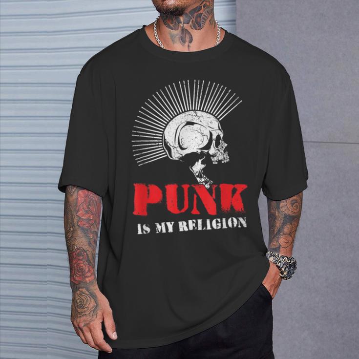 Punk Is My Religion I Punk & Anarchy For Punk Rock T-Shirt Geschenke für Ihn