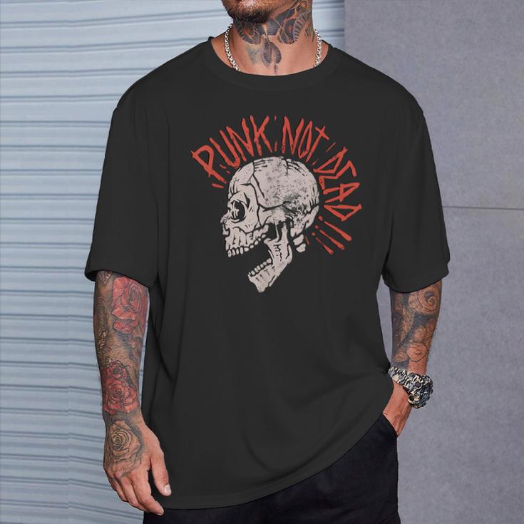 Punks Not Dead -Intage Grunge Punk Is Not Dead Rock S T-Shirt Geschenke für Ihn